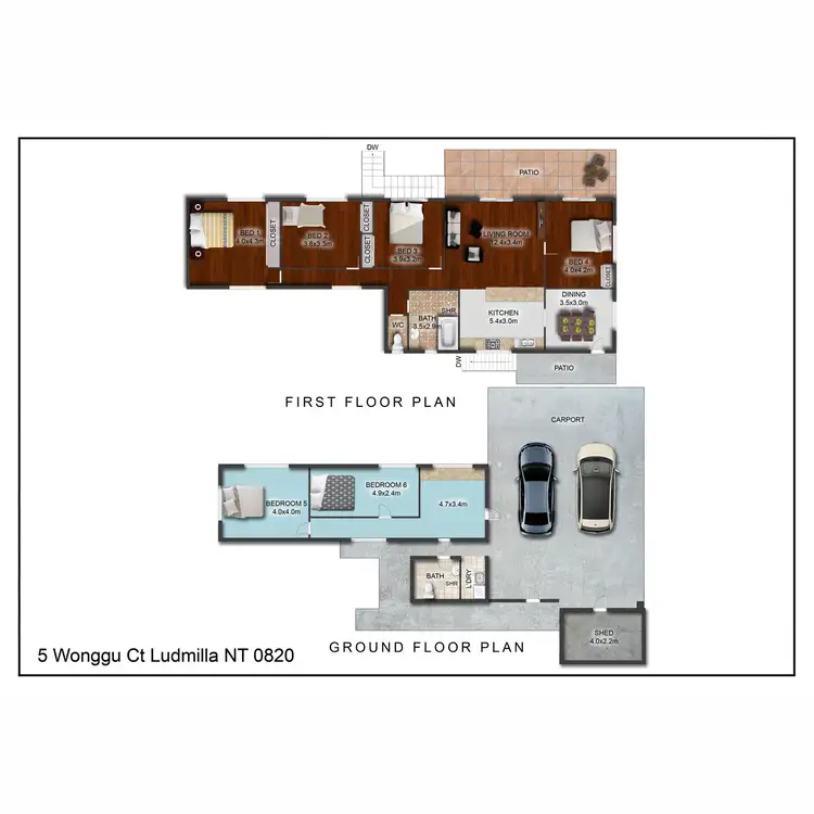 Floorplan of Homely house listing, 5 Wonggu Court, Ludmilla NT 820