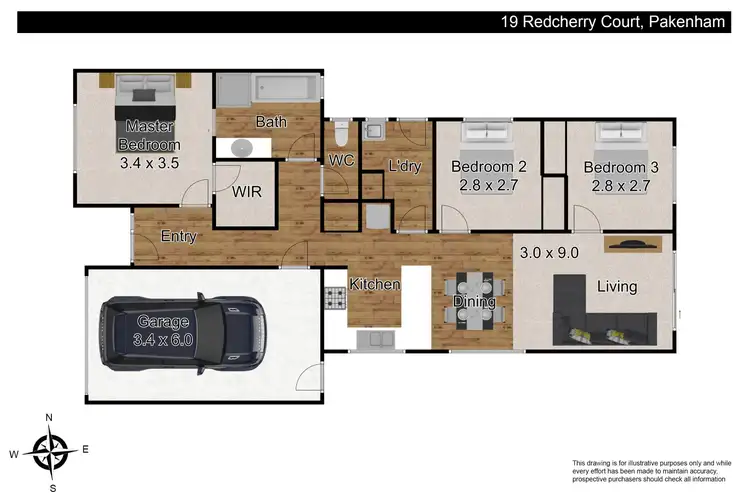 Floorplan of Homely house listing, 19 Red Cherry Court, Pakenham VIC 3810