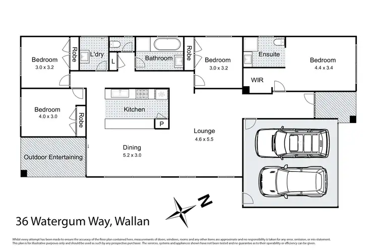 Floorplan of Homely house listing, 36 Watergum Way, Wallan VIC 3756