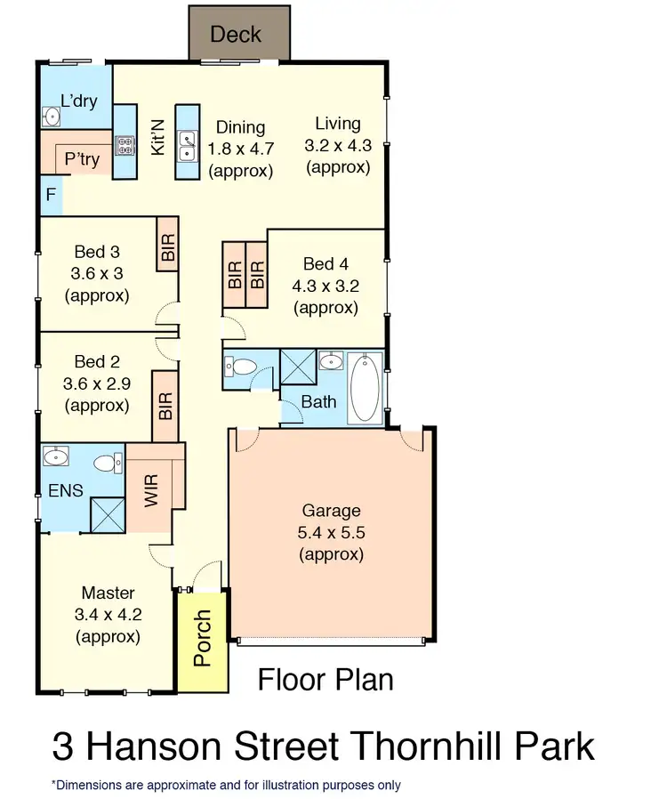 Floorplan of Homely house listing, 3 Hanson Street, Thornhill Park VIC 3335