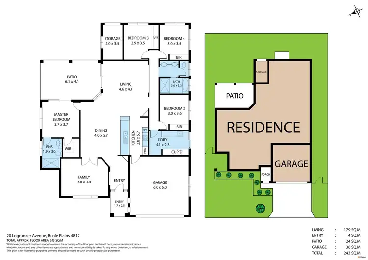 Floorplan of Homely house listing, 20 Logrunner Avenue, Bohle Plains QLD 4817