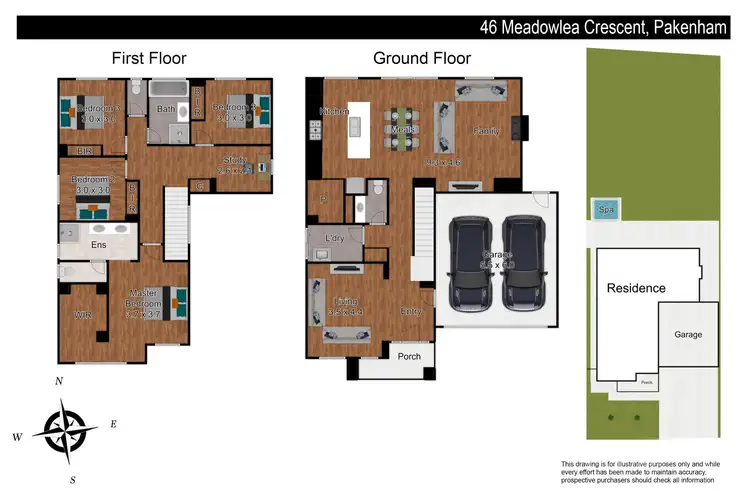 Floorplan of Homely house listing, 46 Meadowlea Crescent, Pakenham VIC 3810