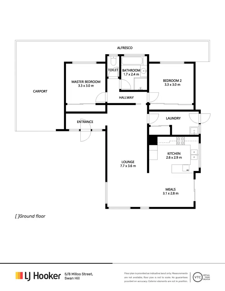 Floorplan of Homely unit listing, Unit 5/8 Milloo Street, Swan Hill VIC 3585