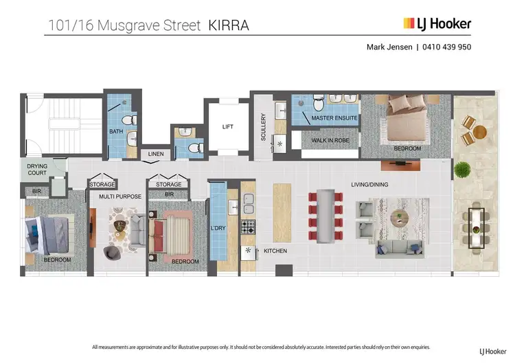Floorplan of Homely apartment listing, 101/16 Musgrave Street, Kirra QLD 4225