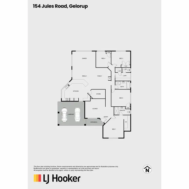 Floorplan of Homely house listing, 154 Jules Road, Gelorup WA 6230