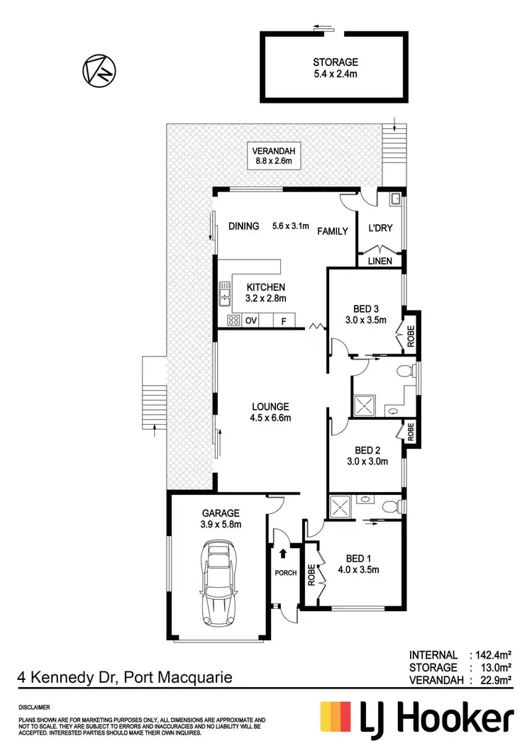 Floorplan of Homely house listing, 4 Kennedy Drive, Port Macquarie NSW 2444