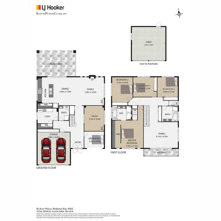 Floorplan of Homely house listing, 16 Acer Place, Redland Bay QLD 4165