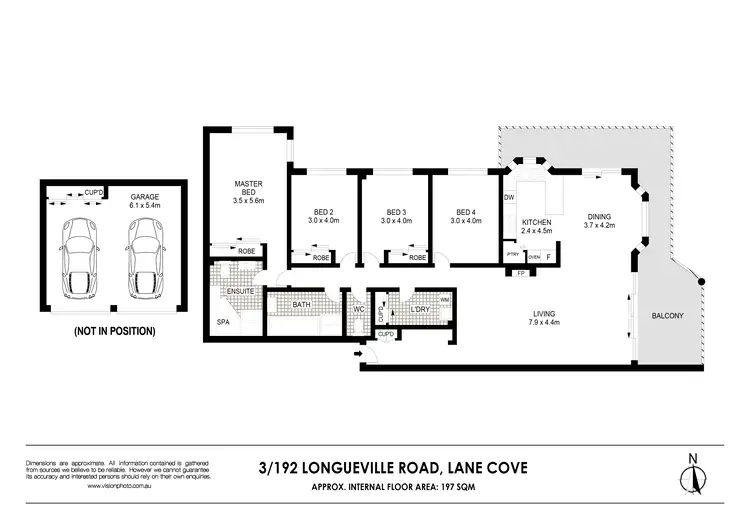 Floorplan of Homely apartment listing, 3/192 Longueville Road, Lane Cove NSW 2066