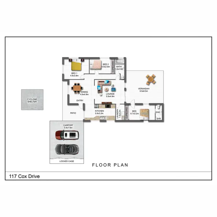 Floorplan of Homely house listing, 11 Cox Drive, Wagait Beach NT 822