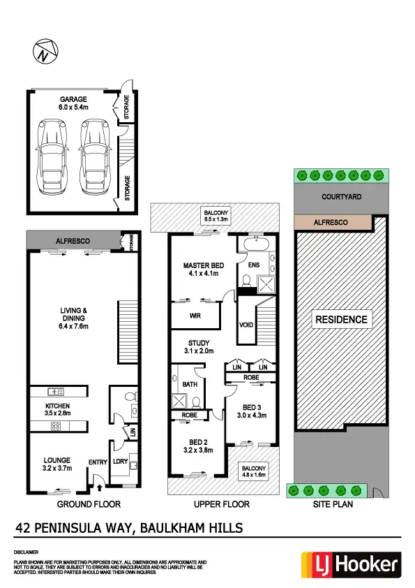 Floorplan of Homely townhouse listing, 42 Peninsula Way, Baulkham Hills NSW 2153