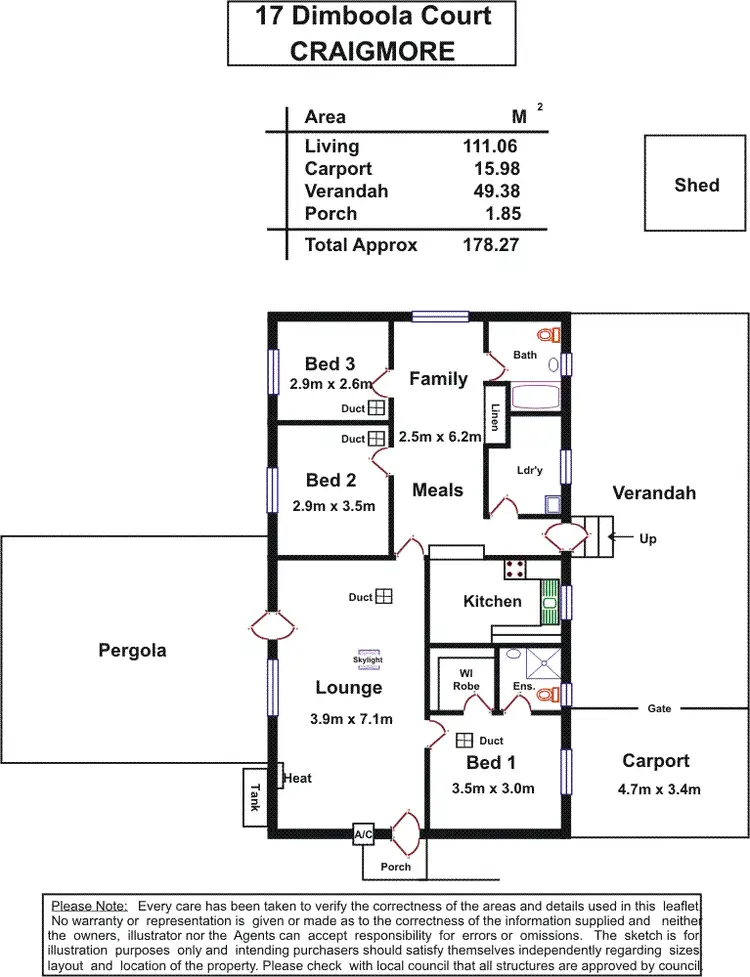Floorplan of Homely house listing, 17 Dimboola Court, Craigmore SA 5114