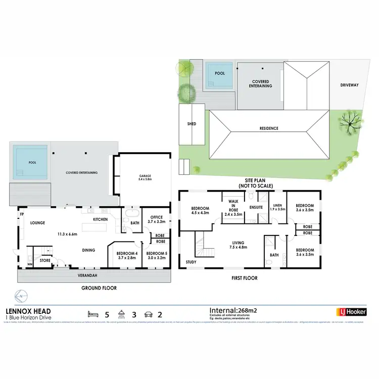 Floorplan of Homely house listing, 1 Blue Horizon Drive, Lennox Head NSW 2478