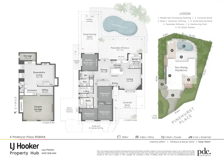 Floorplan of Homely house listing, 6 Pinehurst Place, Robina QLD 4226