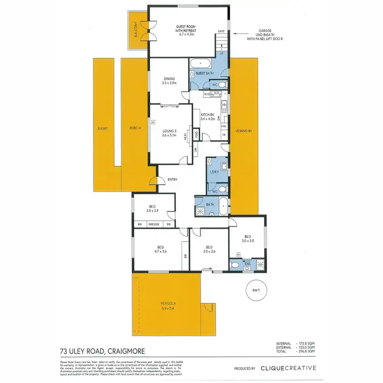 Floorplan of Homely house listing, 73 Uley Road, Craigmore SA 5114