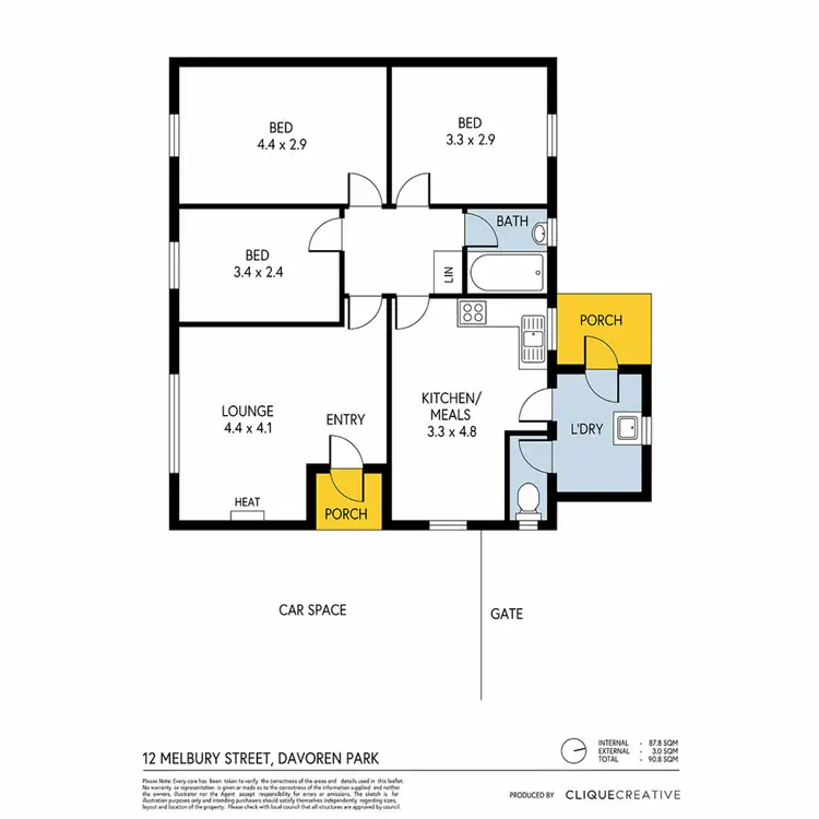 Floorplan of Homely house listing, 12 Melbury Street, Davoren Park SA 5113