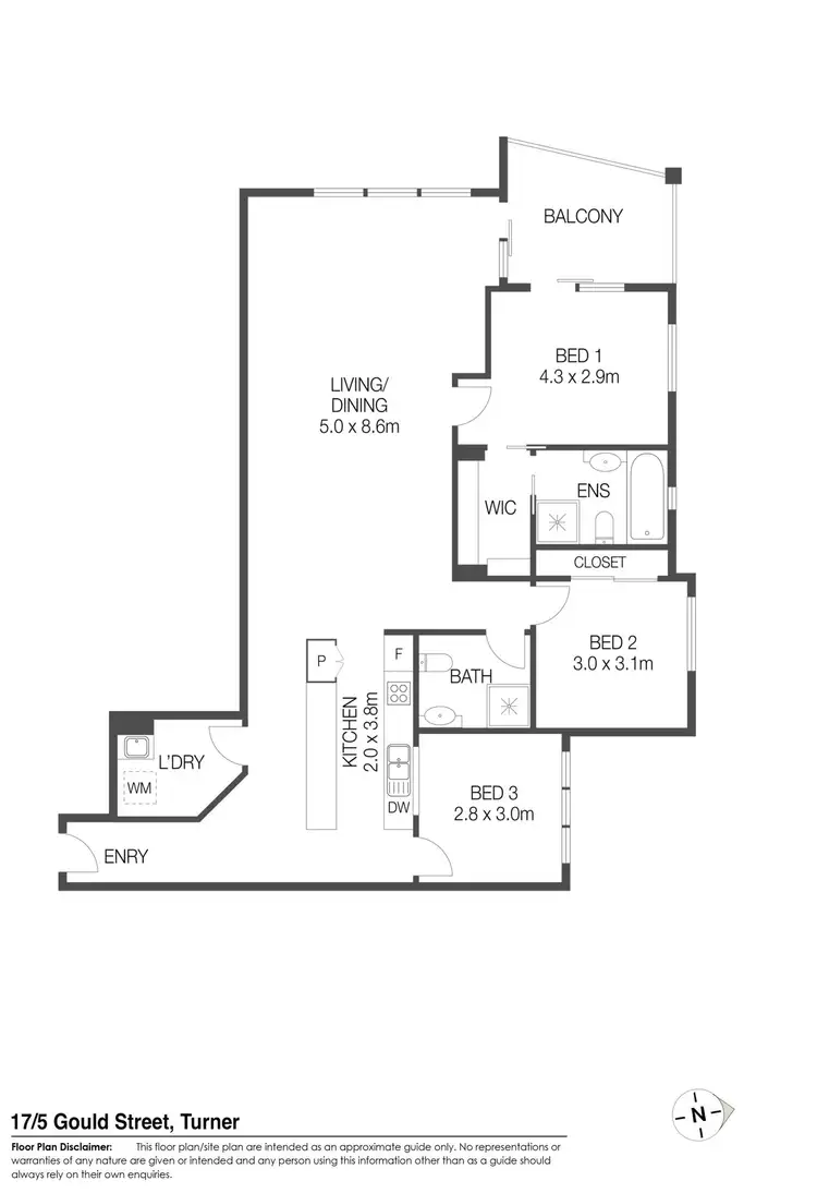 Floorplan of Homely house listing, 17/5 Gould Street, Turner ACT 2612
