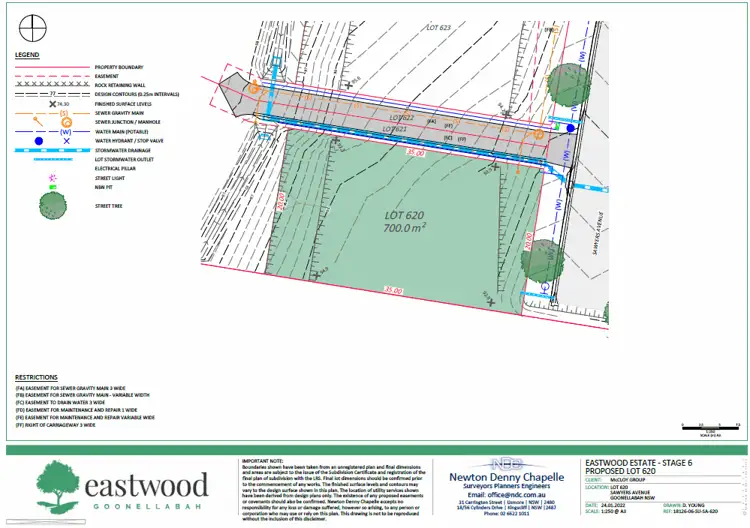 Floorplan of Homely land listing, Lot 620 Eastwood Estate, Goonellabah NSW 2480