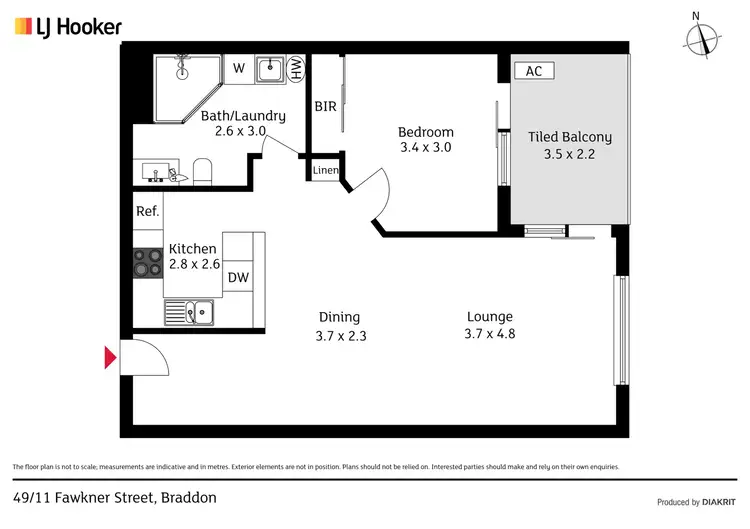 Floorplan of Homely apartment listing, 49/11 Fawkner Street, Braddon ACT 2612