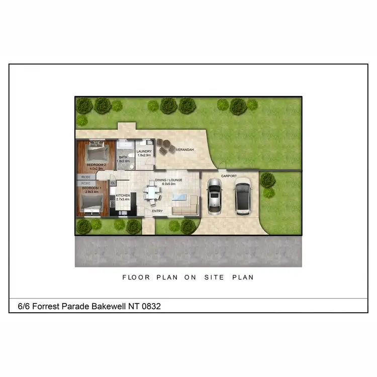 Floorplan of Homely unit listing, 6/6 Forrest Parade, Bakewell NT 832