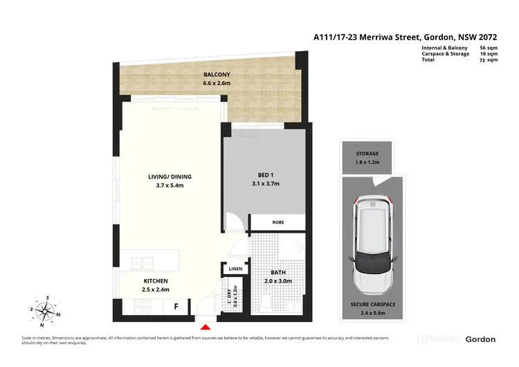 Floorplan of Homely apartment listing, A111/17-23 Merriwa Street, Gordon NSW 2072
