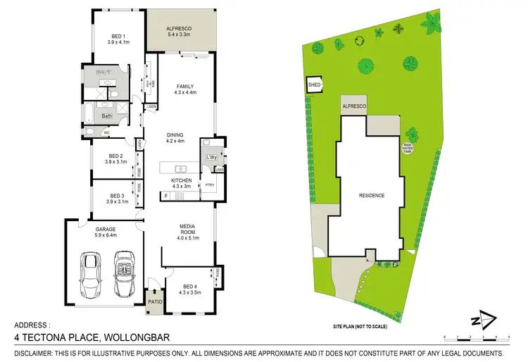 Floorplan of Homely house listing, 4 Tectona Place, Wollongbar NSW 2477