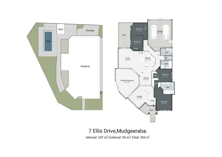 Floorplan of Homely house listing, 7 Ellis Drive, Mudgeeraba QLD 4213