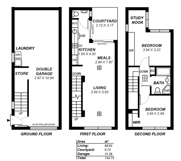 Floorplan of Homely townhouse listing, 2/25 Richardson Lane, Adelaide SA 5000