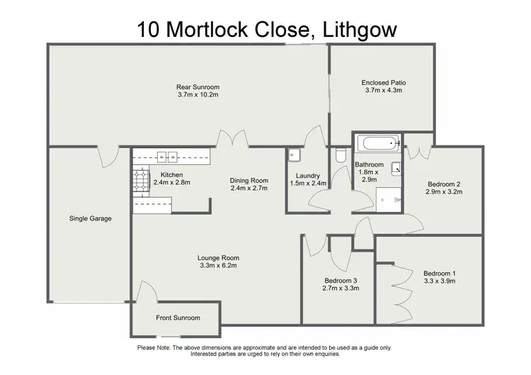 Floorplan of Homely house listing, 10 Mortlock Close, Lithgow NSW 2790
