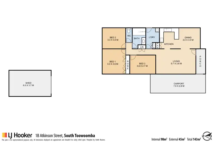 Floorplan of Homely house listing, 1B Atkinson Street, South Toowoomba QLD 4350