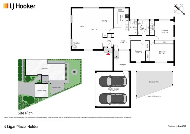 Floorplan of Homely house listing, 4 Ligar Place, Holder ACT 2611