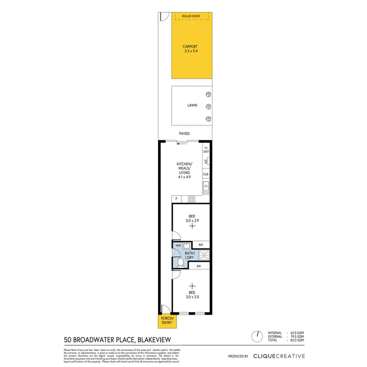 Floorplan of Homely house listing, 50 Broadwater Place, Blakeview SA 5114