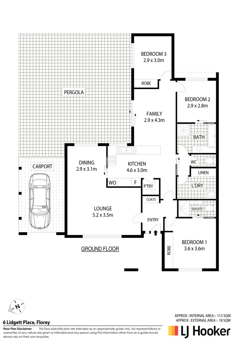 Floorplan of Homely house listing, 6 Lidgett Place, Florey ACT 2615