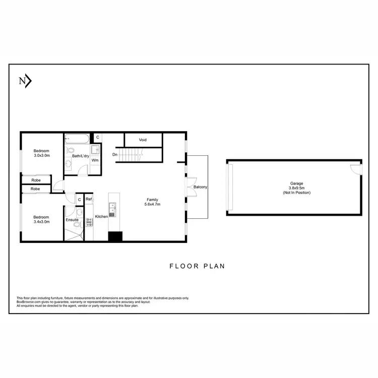 Floorplan of Homely townhouse listing, 2/23 Tom Roberts Parade, Point Cook VIC 3030
