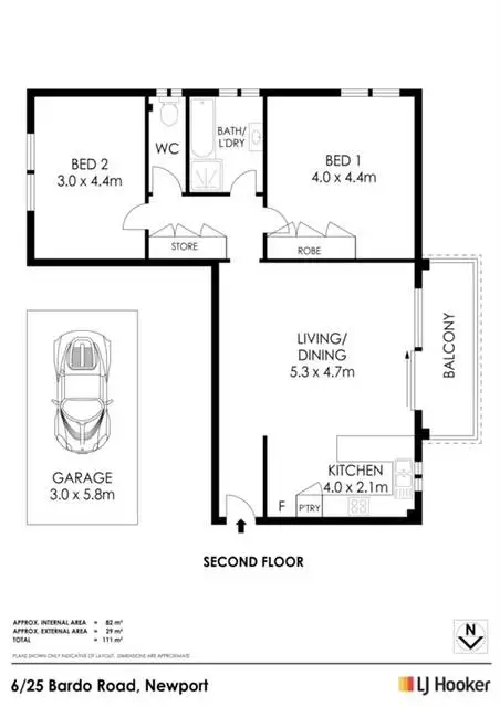 Floorplan of Homely apartment listing, 6/25 Bardo Road, Newport NSW 2106