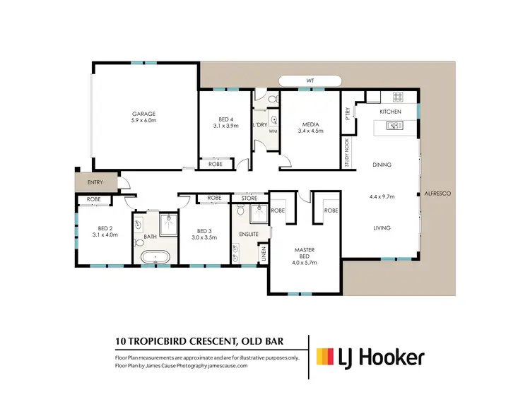 Floorplan of Homely house listing, 10 Tropicbird Crescent, Old Bar NSW 2430