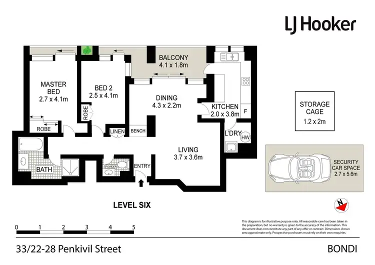 Floorplan of Homely apartment listing, 33/22-28 Penkivil Street, Bondi NSW 2026
