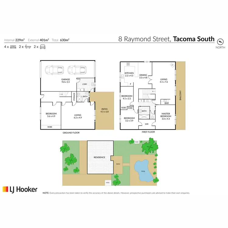 Floorplan of Homely house listing, 8 Raymond Street, Tacoma South NSW 2259