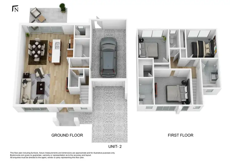 Floorplan of Homely townhouse listing, 2 & 3/74 Mcintosh Road, Altona North VIC 3025