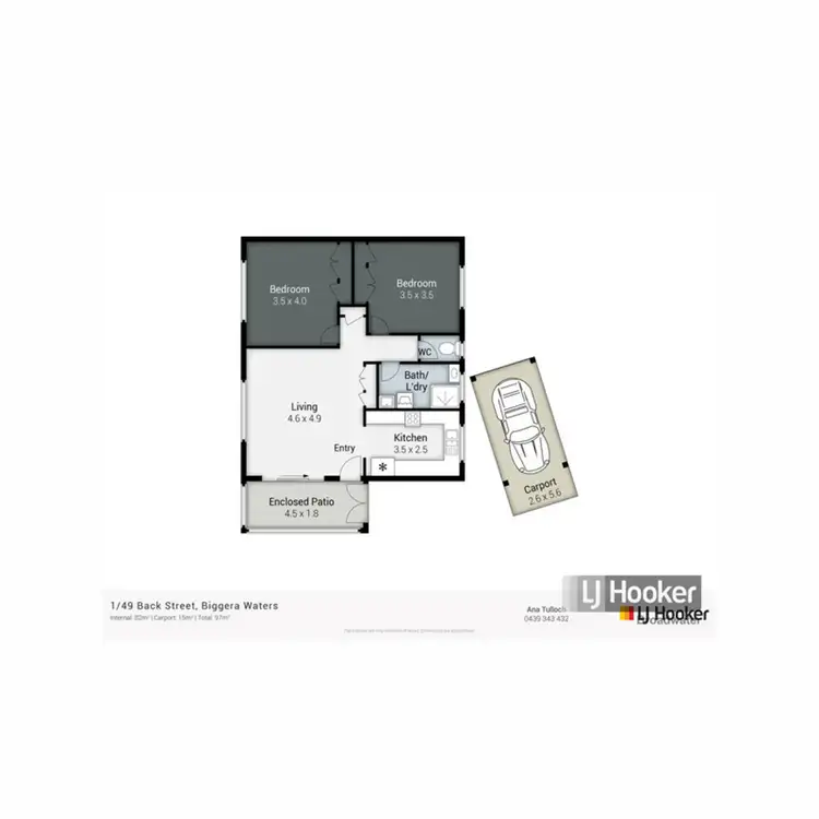 Floorplan of Homely apartment listing, 1/49 Back Street, Biggera Waters QLD 4216