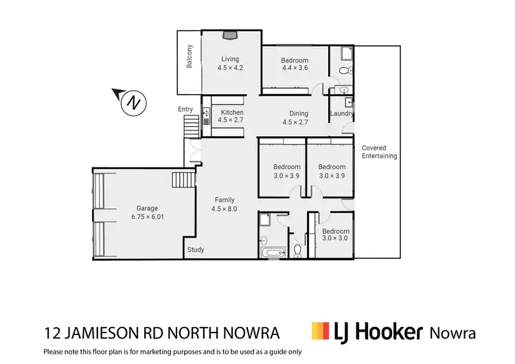 Floorplan of Homely house listing, 12 Jamieson Road, North Nowra NSW 2541