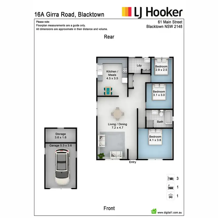 Floorplan of Homely house listing, 16A Girra Road, Blacktown NSW 2148