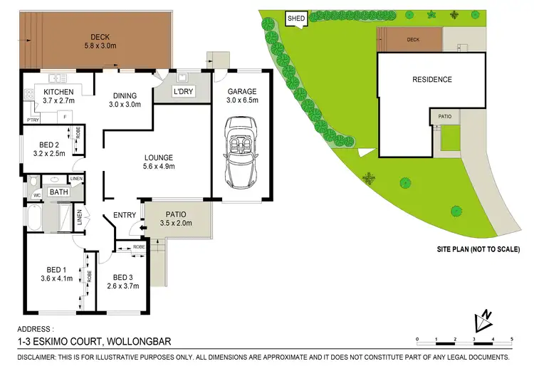 Floorplan of Homely unit listing, Unit 1/3 Eskimo Court, Wollongbar NSW 2477