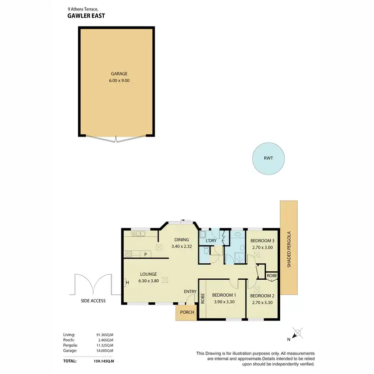 Floorplan of Homely house listing, 9 Athens Terrace, Gawler East SA 5118