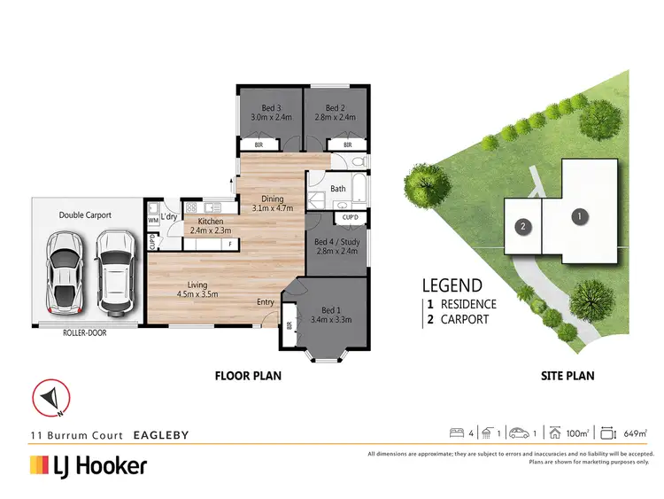 Floorplan of Homely house listing, 11 Burrum Court, Eagleby QLD 4207