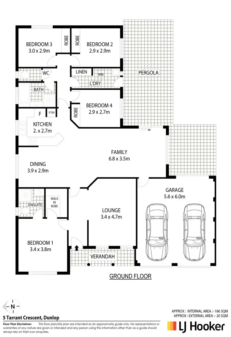 Floorplan of Homely house listing, 5 Tarrant Crescent, Dunlop ACT 2615