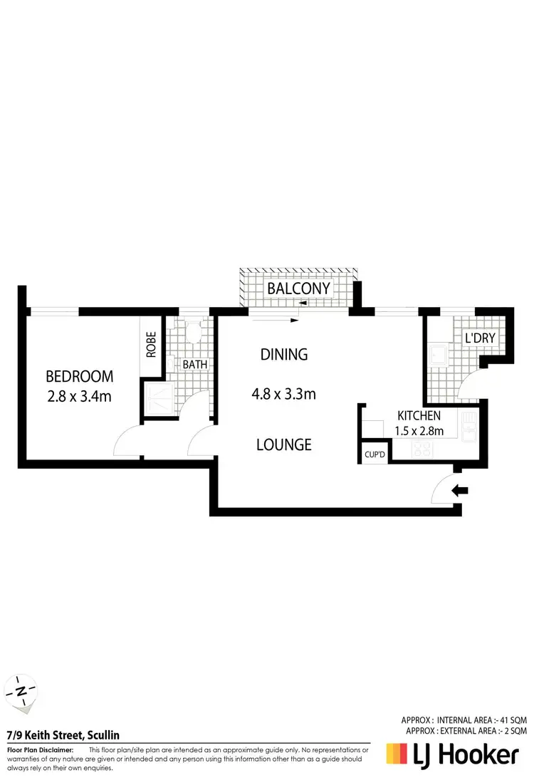 Floorplan of Homely unit listing, 7/9 Keith Street, Scullin ACT 2614