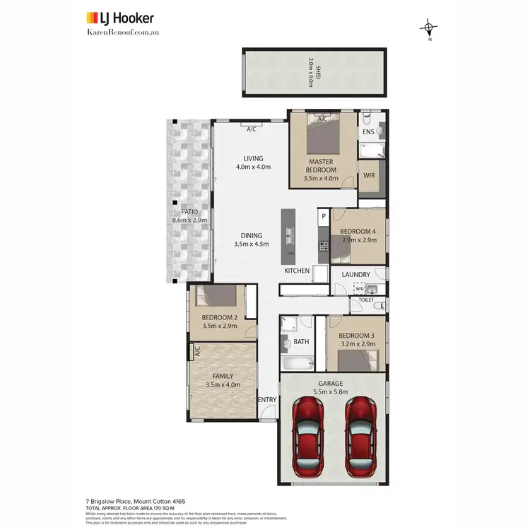 Floorplan of Homely house listing, 7 Brigalow Place, Mount Cotton QLD 4165