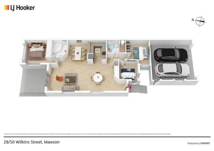 Floorplan of Homely townhouse listing, 28/50 Wilkins Street, Mawson ACT 2607