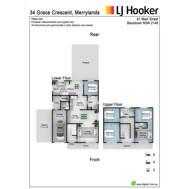 Floorplan of Homely house listing, 34 Grace Crescent, Merrylands NSW 2160
