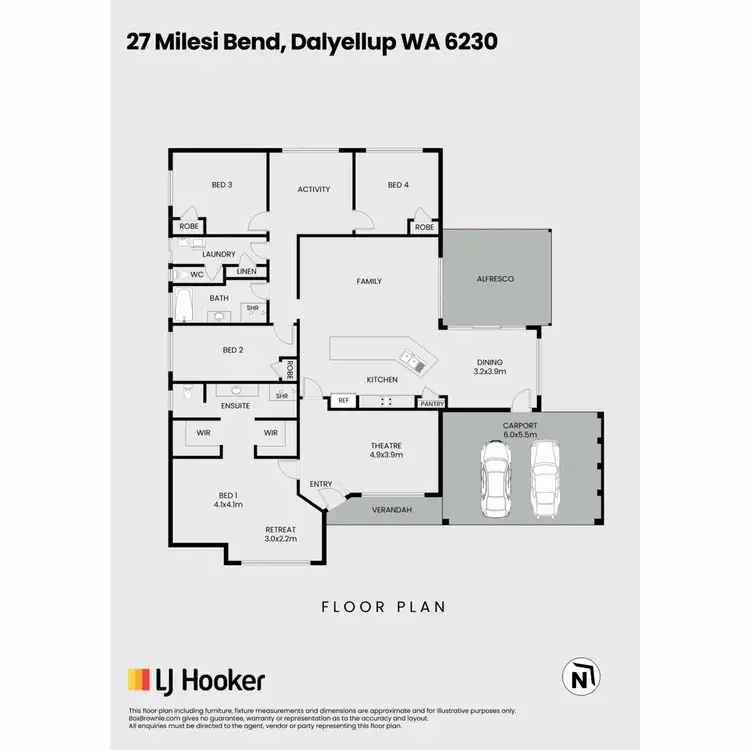 Floorplan of Homely house listing, 27 Milesi Bend, Dalyellup WA 6230